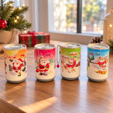 12 Latas Navideñas de Toallitas Humedas con Cascabel $15 c/u