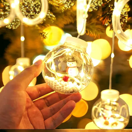 Luces Led Navideñas con esfera y muñecos