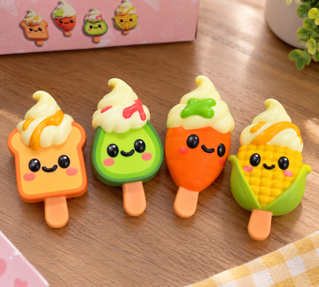 3 Squishies Lindos Verduras con Caritas $30 c/u