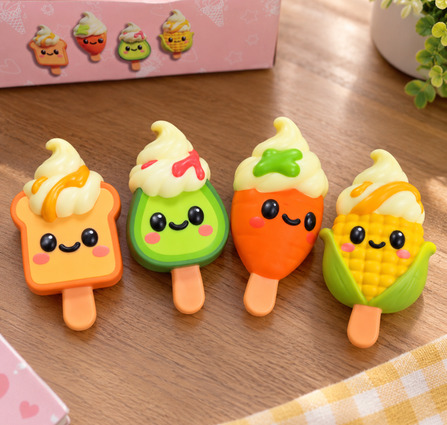3 Squishies Lindos Verduras con Caritas $30 c/u