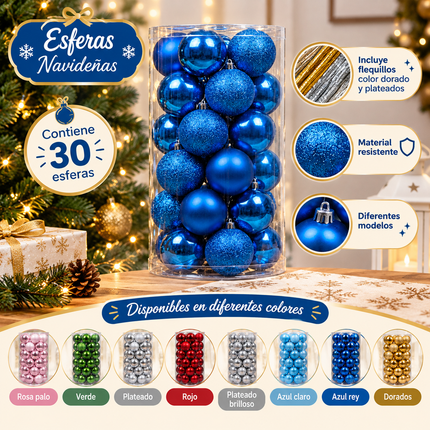 BOTE DE 30 ESFERAS DIFERENTES COLORES $690,00 C/U