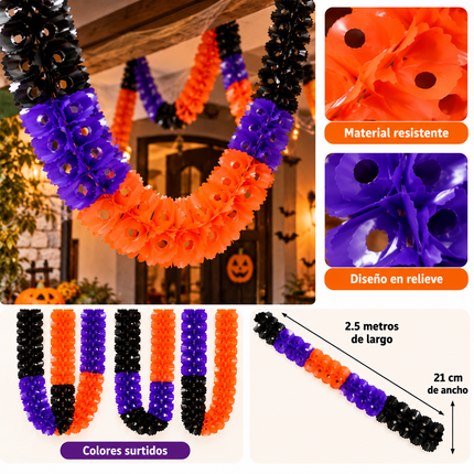 Gusano Decorativo de Plástico 2.5 Metros "Día de Muertos"