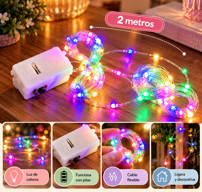 10 Luces de Hadas diferentes Colores $7 c/u