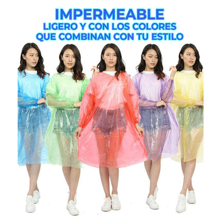 20 Impermeables para Lluvia $12.45 c/u