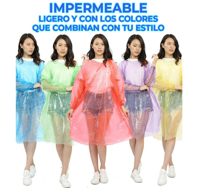 20 Impermeables para Lluvia $12.45 c/u