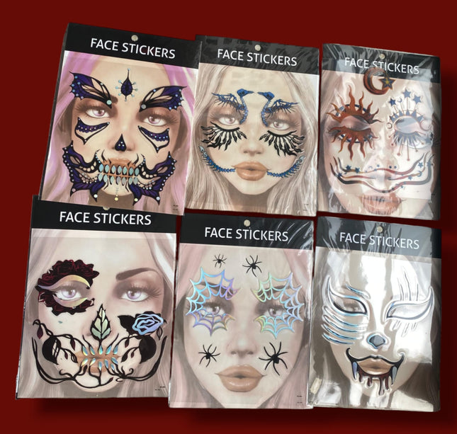 12 Stickers diseños Halloween $8.25 c/u