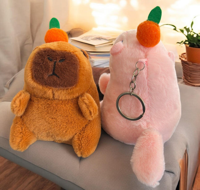 3 Llaveros Capibara Peluche Colita Giratoria $79 c/u