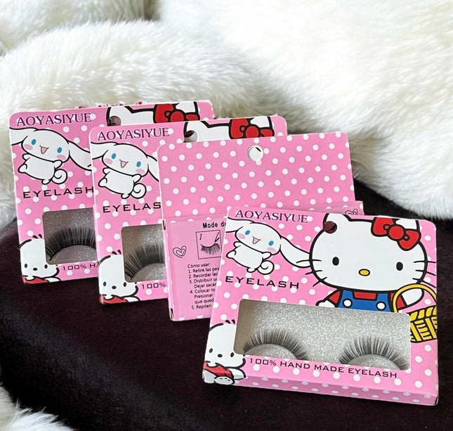 10 Pestañas Postizas Sanrio Nude $7.56 c/u