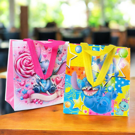 12 Bolsas Reutilizables Stitch $6.8 c/u