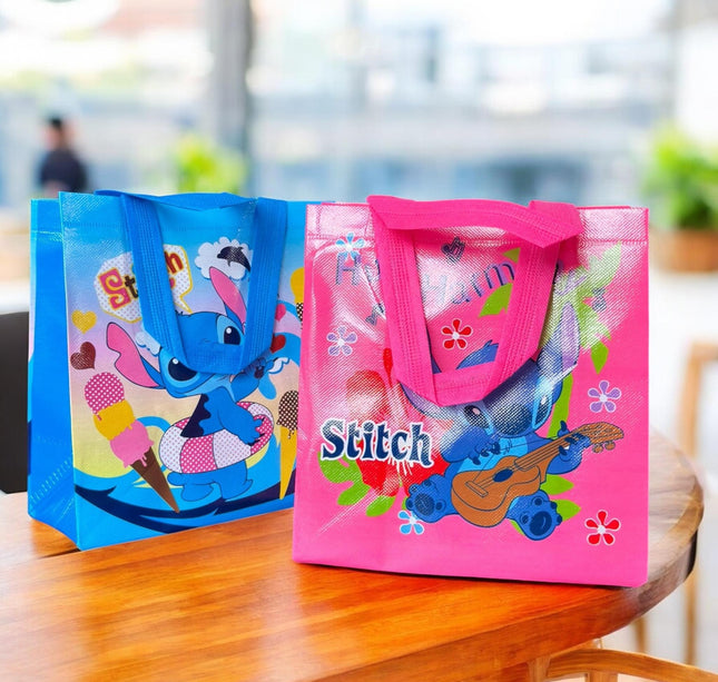 12 Bolsas Reutilizables Stitch $6.8 c/u