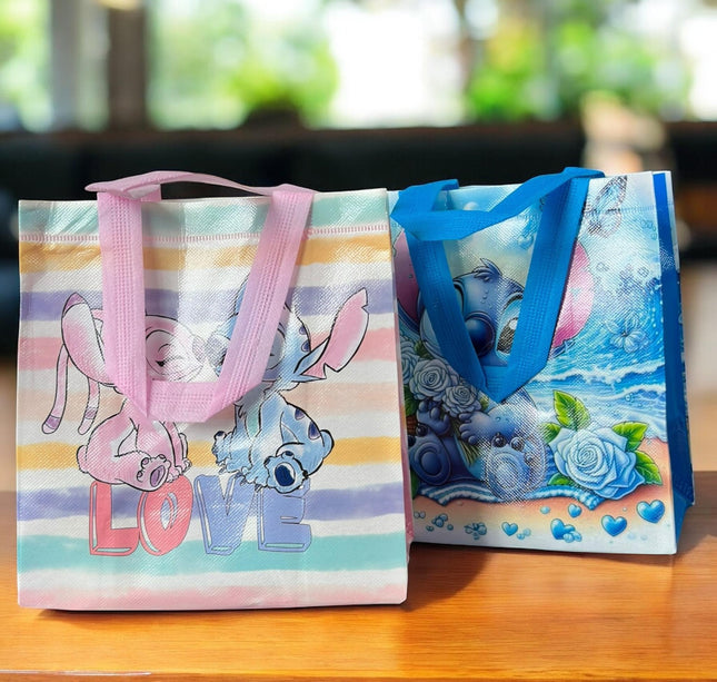 12 Bolsas Reutilizables Stitch $6.8 c/u