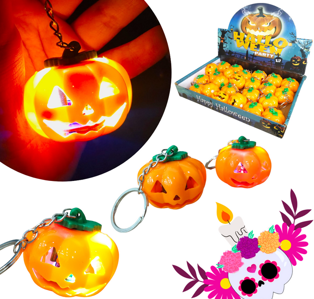 12 Lamparás calabaza con luz $10 c/u