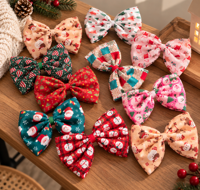 12 Moños de Navidad con Estampados Hermosos $7 c/u