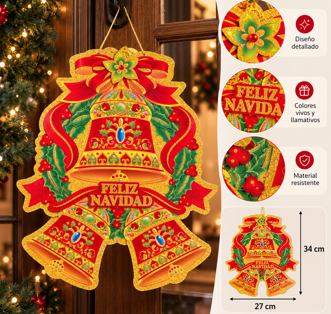 10 Adornos para Navidad 3D Diamantada Mediano $7.6 c/u