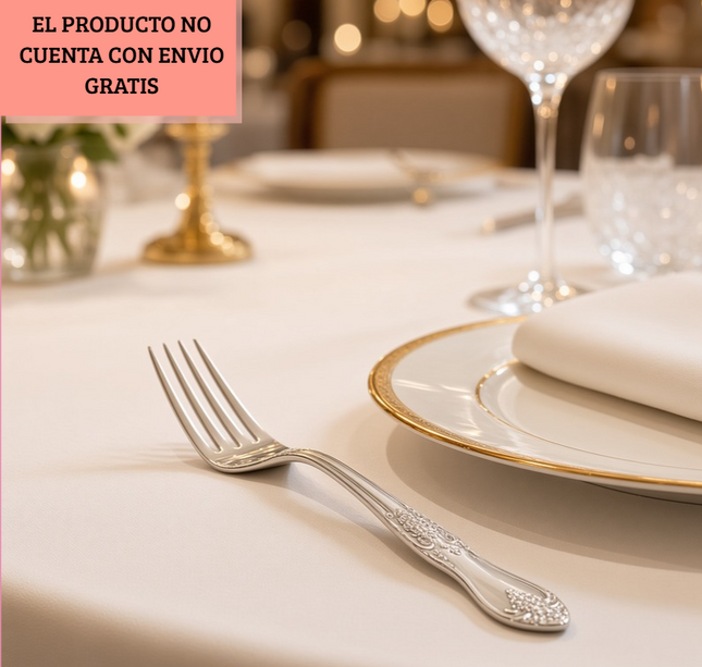 Caja de 100 Tenedores de Mesa Orquidea $9.6