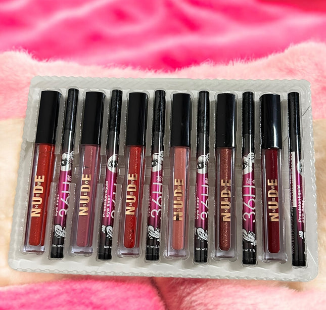 Set 6 labiales + 6 delineadores