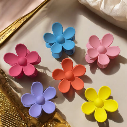 12 Pinzas Flor Matte para Cabello $8.25 c/u