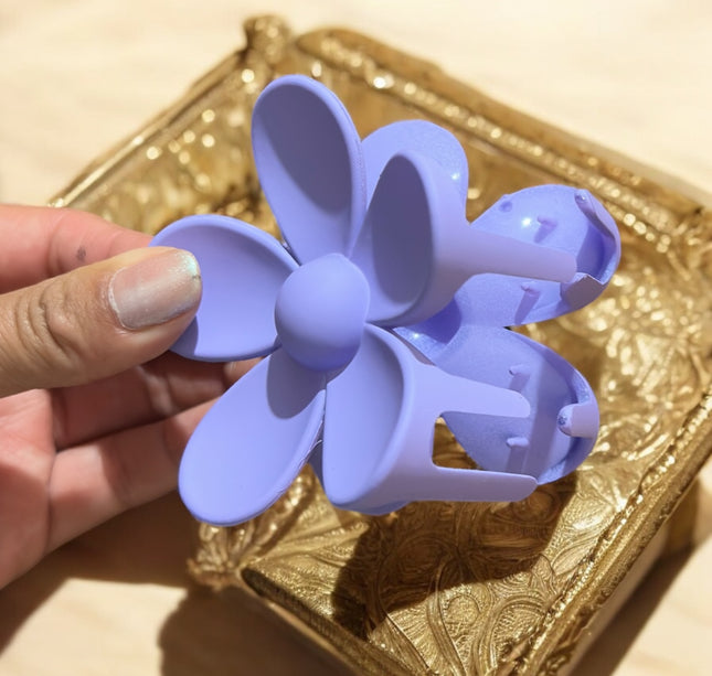 12 Pinzas Flor Matte para Cabello $8.25 c/u