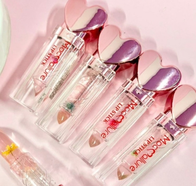 24 Labiales con flor corazón $17.68 c/u