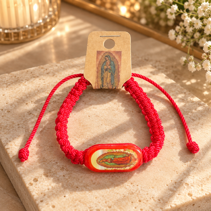 6 Pulsera Roja de la Virgencita con Medalla $18 c/u