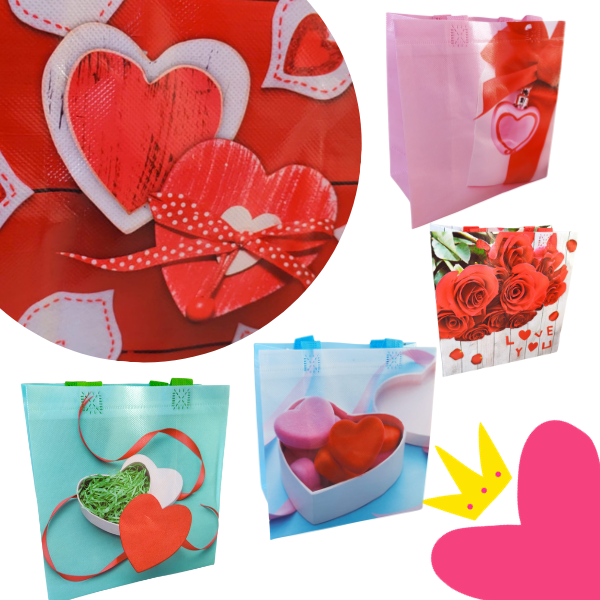 12 Bolsas Reutilizables Amor $6 C/U