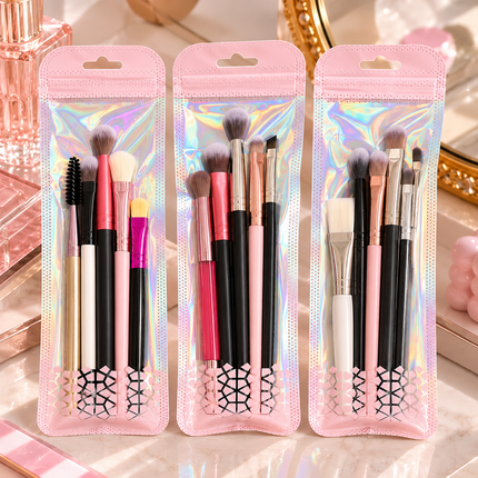 6 Sets de Brochas para Maquillaje con bolsa Resellable $20 c/u