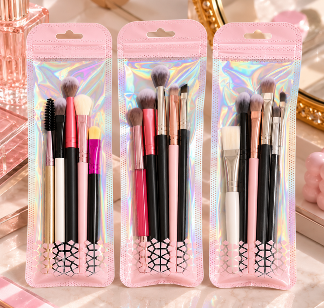 6 Sets de Brochas para Maquillaje con bolsa Resellable $20 c/u
