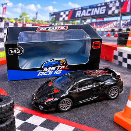 3 Mini Supercar Metal Racing Diferentes Colores $63 C/U