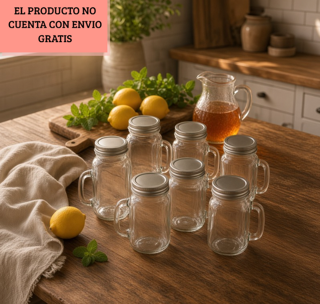 Exclusivo Tienda en linea 💥💎 24 Tazas de cristal con tapadera $25.60 C/U