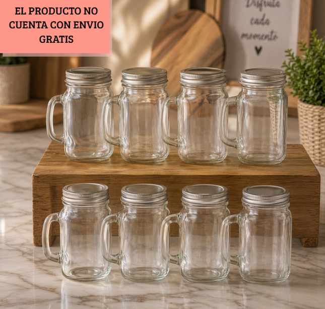 Exclusivo Tienda en linea 💥💎 24 Tazas de cristal con tapadera $25.60 C/U