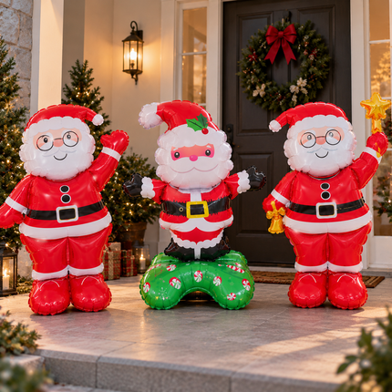 3 Globo Grande Navideño Figuras $50 c/u