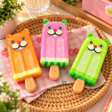 6 Squishies de Paletitas Gatitos en Diferentes Colores $30 c/u