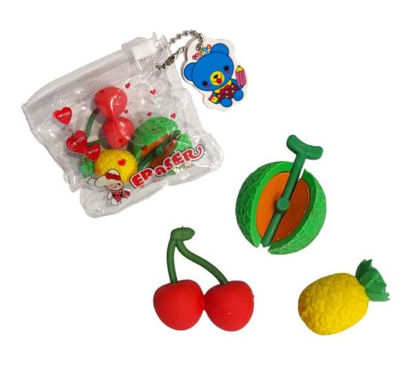 12 Gomas Borrador Frutas $3.90 c/u