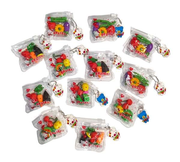 12 Gomas Borrador Frutas $3.90 c/u