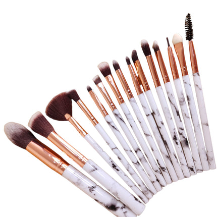 6 Sets 15 Brochas Maquillaje B&W $30.60 c/u