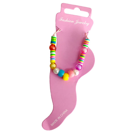 12 Pulseras Para Pies Colores Moda $6.50 c/u