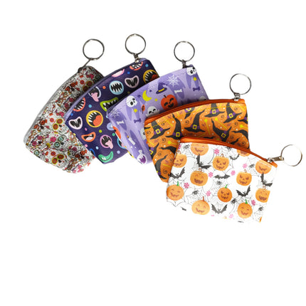 12 Monederos Brujita Diseños Halloween $6.3 c/u