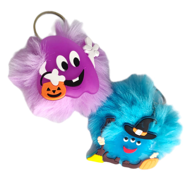 12 Llaveros Pompom Halloween $5.71 c/u