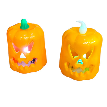 12 Lampará calabaza con luz $12.5 c/u