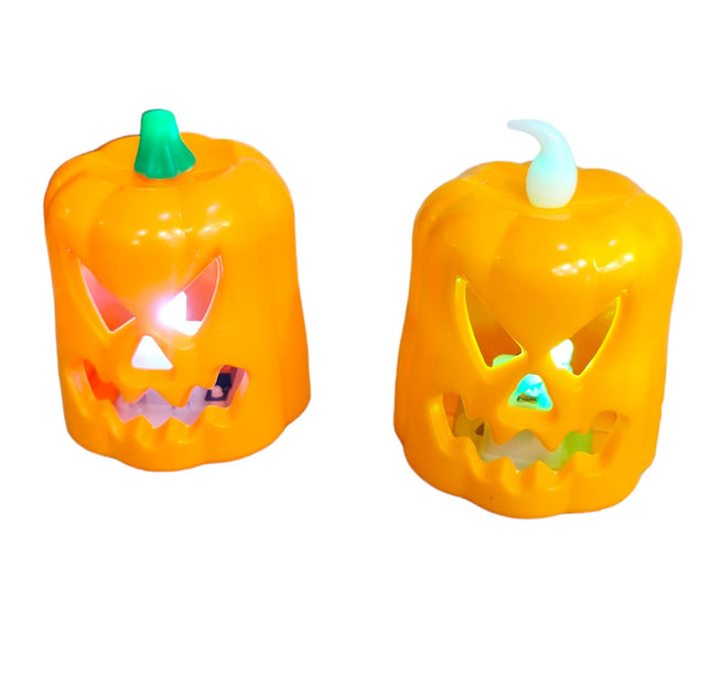 12 Lampará calabaza con luz $12.5 c/u