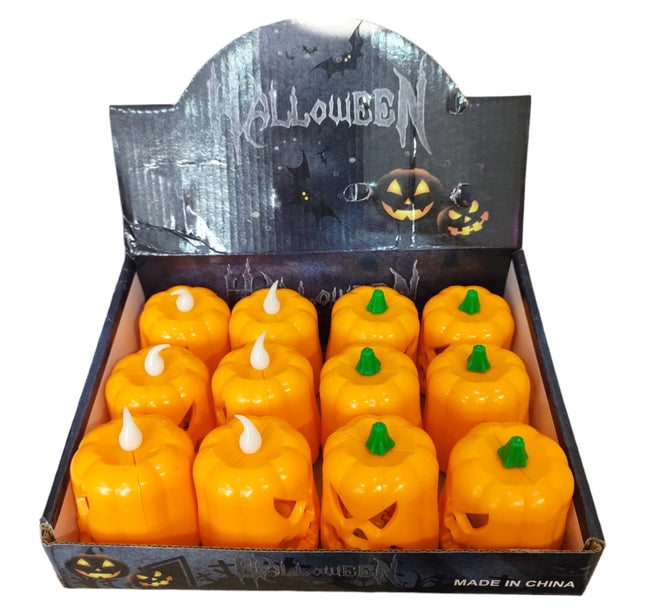 12 Lampará calabaza con luz $12.5 c/u