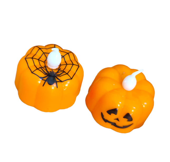 12 Velas calabacita con Luz $8.3 c/u