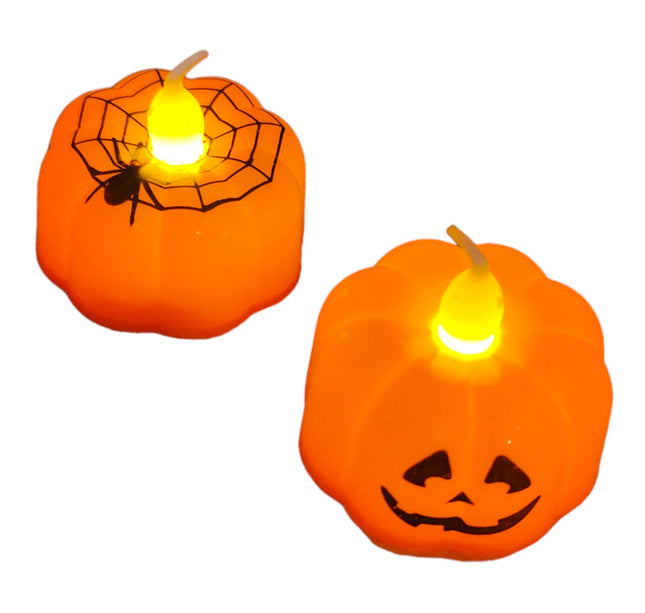 12 Velas calabacita con Luz $8.3 c/u