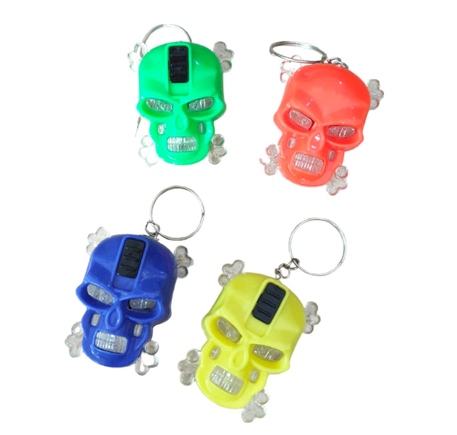 48 Llaveros calavera Halloween con Luz $3.37 c/u