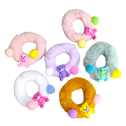 12 Ligas scrunchies ositos u conejitos $5.44 c/u