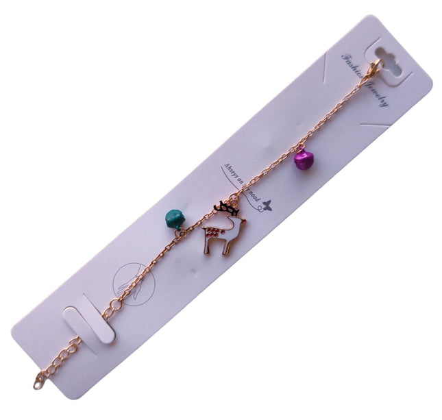 12 Pulsera doarada Navideña $5.7 c/u