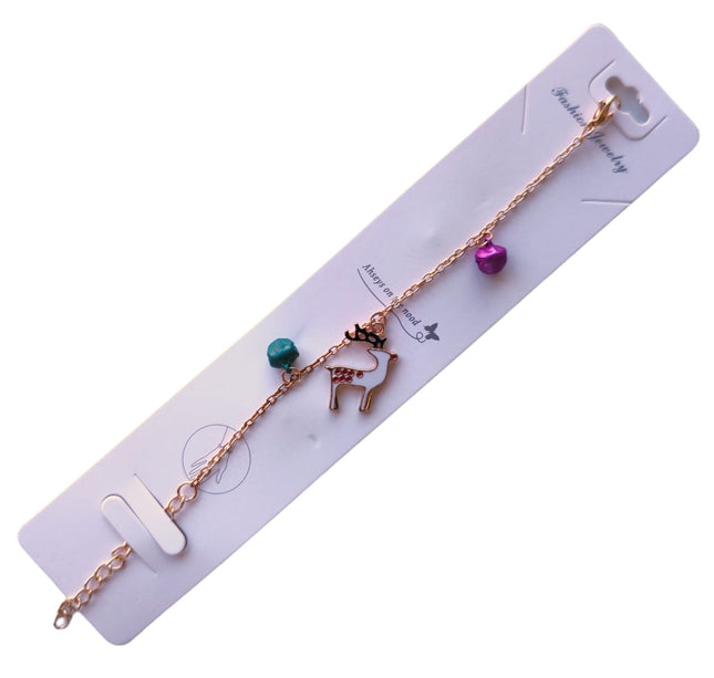 12 Pulsera doarada Navideña $5.7 c/u