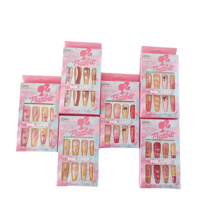 12 Uñas Barbie Luce Hermosa $7.80 c/u