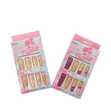 12 Uñas Barbie Luce Hermosa $7.80 c/u