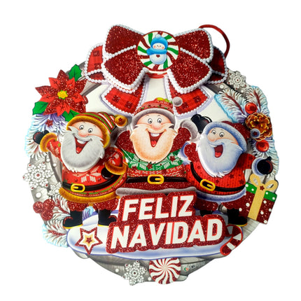 10 Santa 3D Navideño Decoracion $14.9 c/u